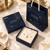 Boîte à bijoux personnalisée de petite taille avec logo et ensemble de sacs cadeaux assortis