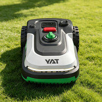Tondeuse à gazon robotisée intelligente 180 mm, coupe-herbe électrique avec contrôle par application, recharge automatique et fil de délimitation pour l'entretien des jardins domestiques