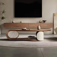Ensemble de table basse à thé et à café en bois classique au design moderne simple, durable, écologique, vintage et luxueux, meubles pour le salon