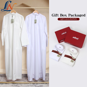 Nouvelle Thobe Saoudienne Blanche 2026 pour Hommes – Robe Arabe Musulmane Classique à Manches Longues, Jubba, Vêtement Islamique, Qamis, <span class=keywords><strong>Dishdasha</strong></span> pour Ramadan et Aïd - Product Image 1