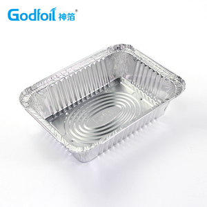 Conteneur alimentaire à <span class=keywords><strong>emporter</strong></span> carré de 7*6 pouces en aluminium jetable, avec couvercle, <span class=keywords><strong>plateau</strong></span> en aluminium pour four - Product Image 5