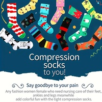 Großhandel Krankenschwester Kompressionsstrümpfe Kniehoch Atmungsaktive Elastische Nylon-Spandex-Strümpfe mit Eigenem Logo Krankenhaus Arbeitsuniform Socken