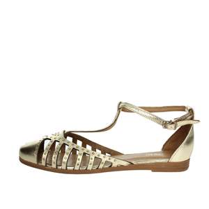 Sandalias Planas para Mujer, Marca Frau, con Tira en T Plateada, Zapatos de Verano con Tiras - Product Image 1