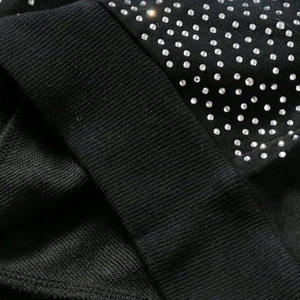 ผู้ผลิต OEM เสื้อฮู้ดดี้แฟชั่นประดับเพชรน้ำหนักมาก ออกแบบเองได้ ซิปหน้า ผ้าฝ้ายผสม สำหรับฤดูหนาว - Product Image 4