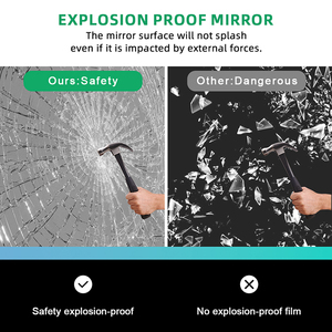 Phòng tắm Vuông Tường gương nhà khách sạn hiện đại trang trí nội thất Vanity gương hợp kim nhôm khung toilot gương cá nhân tùy chỉnh - Product Image 4