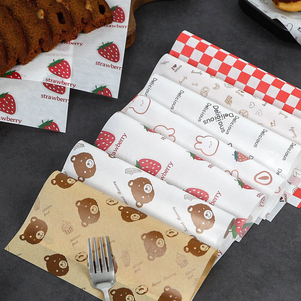 Custom Printed Sandwich Burger Greaseproof Wrapping Paper Food Grade Hamburger Bread Deli Grease Proof Paper With Logo