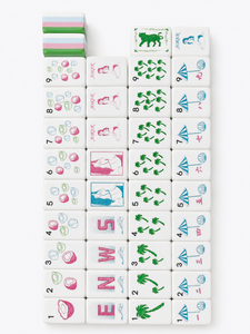 Hermosas fichas de mahjong americanas de acrílico moderno con patas plegables - Diseño portátil - Product Image 5