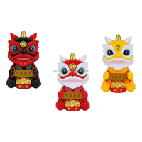 Statues de lion dansant de 2 pouces, tête qui se balance, Feng Shui, solaire, pour la décoration de la maison, des restaurants et les cadeaux du Nouvel An