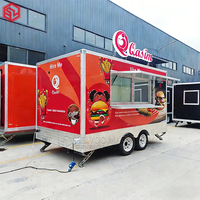 Remorque alimentaire de luxe avec station de préparation de sandwichs, stockage à froid et distributeurs de boissons, camion à tacos mobile pour les événements de rue