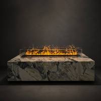 Chimenea de niebla de agua 3D para interiores, respetuosa con el medio ambiente, troncos de llama sin humo, chimenea de vapor de agua atomizadora inteligente decorativa debajo de la TV