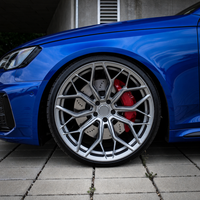 Jantes forgées de performance à rayons en Y fendus HE1 de 18, 19, 20, 21, 22 pouces, finition Gunmetal, concaves profondes pour Audi RS3 RS4 RS5 RS6 RS7