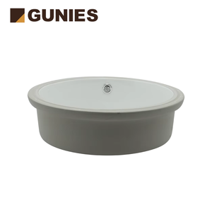 Lavabo da Incasso in Ceramica Avorio Gunies con Design Moderno, Facile da Pulire e Superficie Liscia - Product Image 4