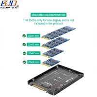 Tarjeta Adaptadora de Expansión con Interfaz U.2 SFF-8638 a NGFF M.2 Key M/B+M para SSD, Carcasa de Plástico para SSD NVME M2 2230 2242 2260 2280