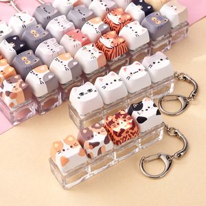 Llavero Antiestrés Creativo con Botón de Gato, Pequeño Colgante Decorativo, Juguete Antiestrés, Pequeño Regalo Unisex para Mayores de 15 Años - Product Image 1