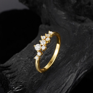 Anillo de Plata de Ley 925 con Moissanita y Piedras Multicolor Degradadas, Elegante, Apilable, para Compromiso o Boda, para Señoritas - Product Image 4