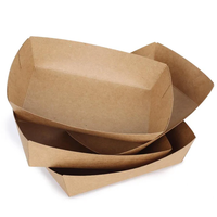 Barquettes alimentaires personnalisées en papier kraft pour plats à emporter, burgers/emballages alimentaires avec revêtement anti-graisse pour le service des aliments