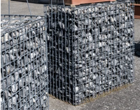 Filet de Cage en pierre de Gabion galvanisé à chaud de haute qualité treillis métallique de fer soudé serti pour la conception de paysage de jardin rempli de roche