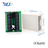 Émetteur et récepteur de télécommande sans fil RF 12 canaux 433 MHz 12 V ou 24 V