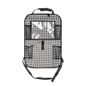 <b>Car</b> Seat Back <b>Storage</b> <b>Bag</b> Houndstooth 10L Waterproof With Handle 8-11 Pockets Non Woven Fabric For <b>Car</b> Organizers - Product Image 5