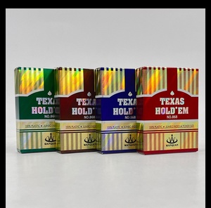 Cartes de poker personnalisables grand format Wanquan Manufacturer Texas Laser, quatre couleurs au choix, PVC imperméable, double face givrée - Product Image 1