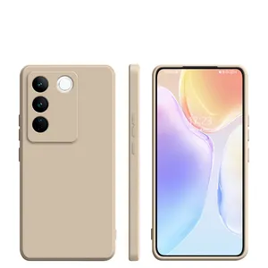 Pour <span class=keywords><strong>Vivo</strong></span> V27 V25 V23 Pro V27e V23e Couverture Arrière Carré Liquide Silicone Coque De Protection V29 Lite En Gros Antichoc Téléphone Cas - Product Image 1