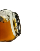 Bouteille à spiritueux de luxe la plus vendue en verre plat gaufré avec gravure givrée, capacité personnalisable, bouchon à vis pour whisky, vodka, rhum