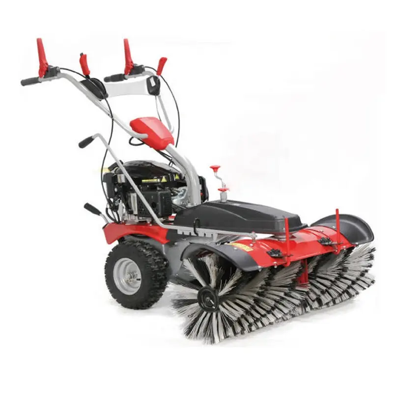 Self-propelled 4 Stroke 196 CC Gasoline Engine Power Outdoor Cleaning Sweeper With 21'' Working Width