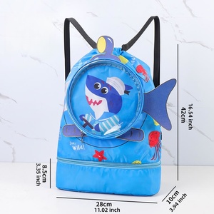 JW-1254 Swimming Bag Children's Dry Wet Separate Storage Bag Sports Fashion Portable Cute <strong>Cartoon</strong> <strong>Backpack</strong> 600D Oxford Cloth - Product Image 4