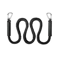 Corde d'amarrage à double crochet, 1,2 m (4 pi), pour bateau, yacht, navire, ponton, remorque, noir, bleu, rouge, fluorescent, directement de l'usine