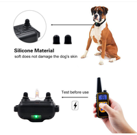 MZ-880 Wasserdichtes, Wiederaufladbares Vibrations-Hundetraining Anti-Bell-Halsband mit Elektroschock und Fernbedienung