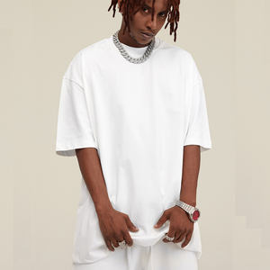 T-shirt unisexe surdimensionné pour homme avec broderie chenille 3D et logo personnalisé, 100% coton, col rond, manches courtes - Product Image 5