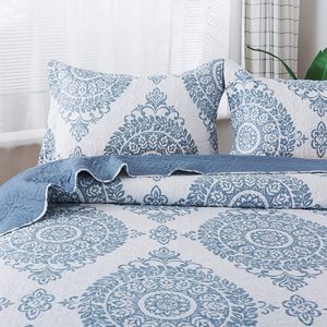 100% cotone biancheria da Letto di Lusso King Size Trapunte Commercio All'ingrosso Copriletto Sul Letto di colore solido Pianura personalizzato pigmento - Product Image 3