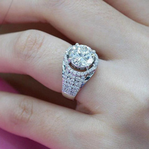 Anello di fidanzamento creativo da donna, elegante stile occidentale, accessorio alla moda per feste, regalo - Product Image 1