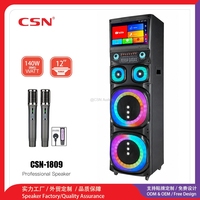 Haut-parleur de karaoké portable CSN-1809 en promotion avec écran tactile et lumières RGB
