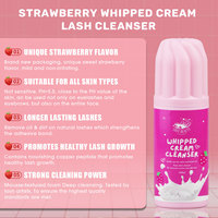 Crème Nettoyante Fouettée pour Cils, Nettoyant Moussant Non Parfumé, Shampoing |   Kit de nettoyage pour extensions de cils en PBT rose 100 ml |   Logo personnalisé