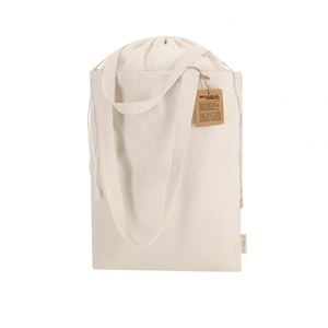Bolsas de Tela Promocionales Clásicas Ecológicas de Algodón Reciclado con Impresión Digital, Asa de 70cm, 260 G/m2, Cierre Superior de Malla, para Uso Diario - Product Image 2