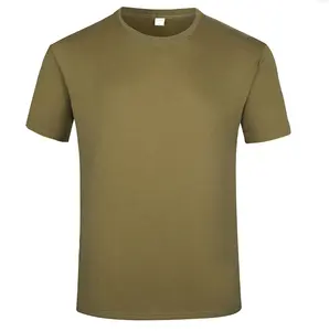 Tactisch/Outdoor Comfortabel Puur Katoen Olijfgroen T-Shirt