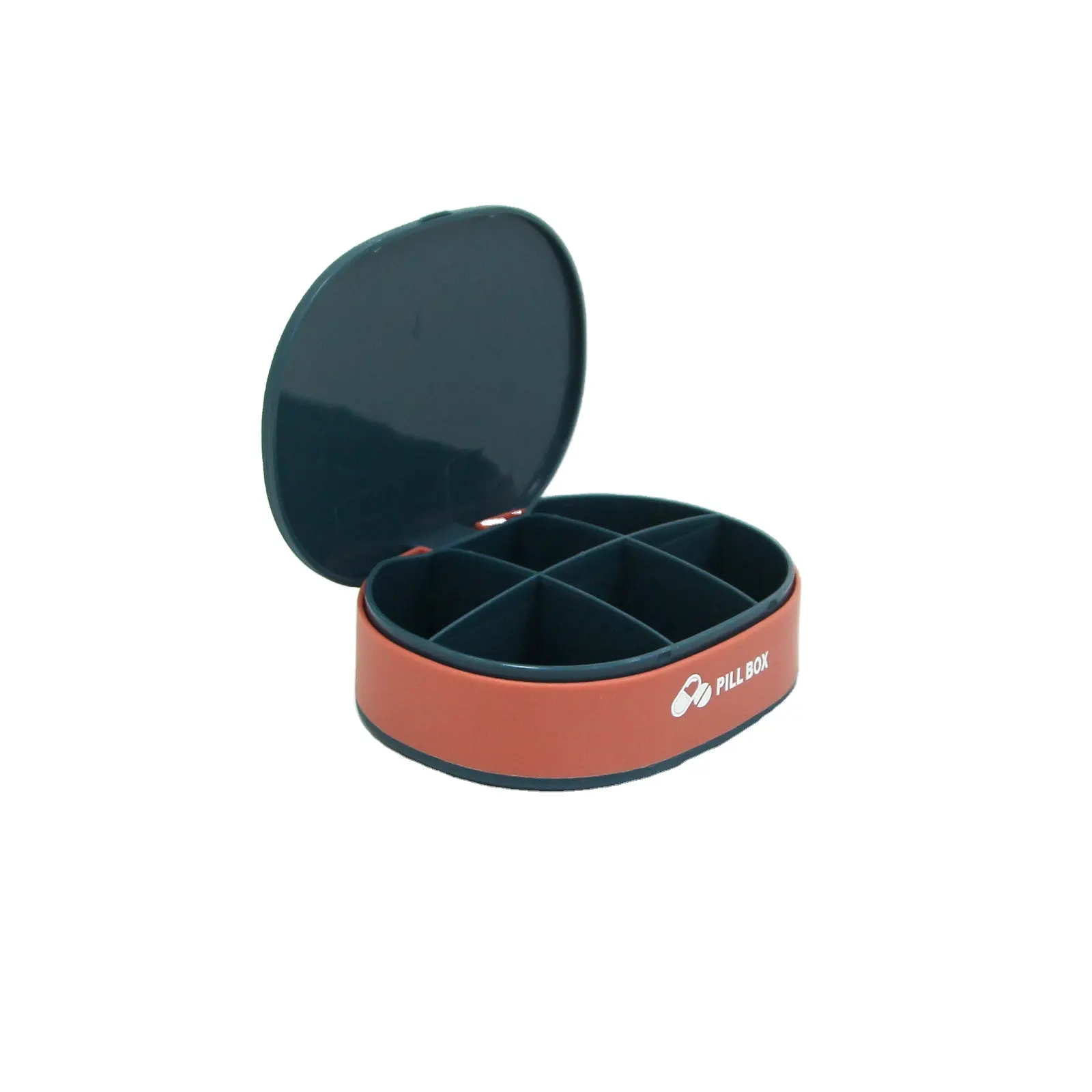 Secure Travel Pill Box Medicine Holder Portable Container Plastic 4 Compartments Silicon Pill Organizer Case Pill Box