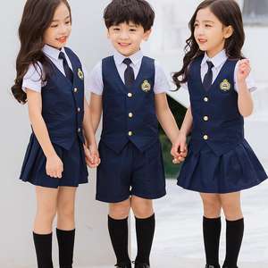 Uniforme <span class=keywords><strong>Scolaire</strong></span> d'Été Personnalisé pour École Primaire, Chemise, Jupe et Pantalon pour Enfants, Uniforme de Maternelle - Product Image 1