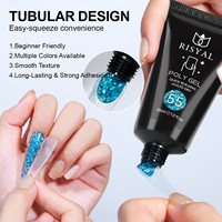 Gel UV Scintillant Laser 30ml pour Ongles, Fournitures pour Ongles, Gel Acrylique OEM/ODM, Sans HEMA, Gel Adhésif pour Strass et Nail Art