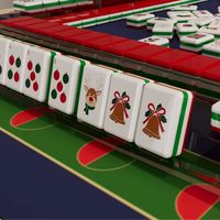 Set Mahjong & Poker Liburan Natal - 160 Buah Ubin Akrilik Ramah Lingkungan Pola Bunga Salju Hadiah untuk Penggemar Permainan