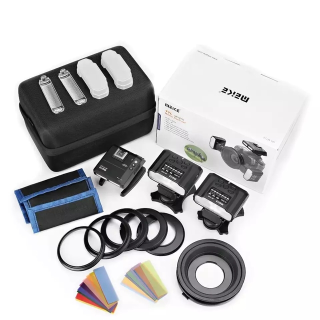 Meike MK-MT24 TTL 2.4G Macro Twin Lite Speedlite Flash Light for NEX-6 NEX-7 NEX-3 NEX-5 A5100 A7 A7II A6000 DSC HX50 HX40