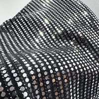 Tissu à pois en fil élastique doré et argenté, tissu lourd à paillettes métalliques, accessoires pour robes de danse et de banquet