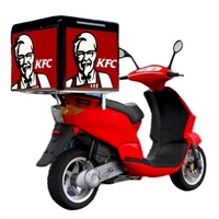 Boîte publicitaire LED RGX pour livraison de repas, boîte de livraison de repas pour moto, publicité promotionnelle mobile double face