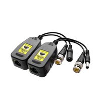 Convertidor de Video Balun de 8MP, Transceptor RJ45 de Par Trenzado para Sistemas CCTV Analógicos AHD/CVI/TVI, Carcasa de ABS con Entrada de Doble Alimentación