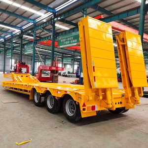 3 <span class=keywords><strong>4</strong></span> trục 60 100 120ton thủy lực mở rộng cổ ngỗng thả sàn phẳng giường thấp loader nền tảng lowbed bán Trailer lowboy - Product Image 5