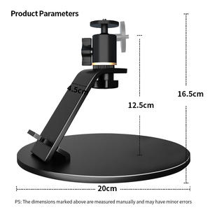 Support de projecteur en alliage d'aluminium noir CINE 23, rotatif à 360°, universel 1/4 ", sans perçage, base de 20 cm, capacité de charge de 5 kg pour XGIMI - Product Image 3