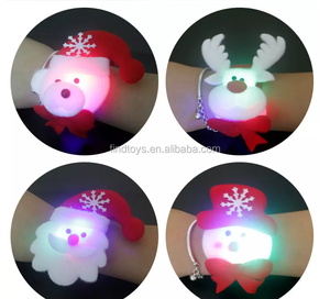 LED parpadeante santa claus brillante pulsera <span class=keywords><strong>de</strong></span> <span class=keywords><strong>mano</strong></span> bofetada luz palmaditas círculo para Navidad - Product Image 4