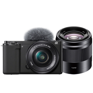 กล้องดิจิตอล Sony Mirrorless Alpha <span class=keywords><strong>ZV</strong></span>-<span class=keywords><strong>E10</strong></span> APS-C เลนส์เปลี่ยนได้ F4 กล้องวิดีโอมิเรอร์เลสสีดำ รุ่น ILCZV-E10L/B - Product Image 1