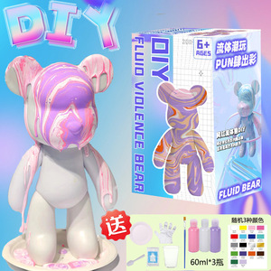 Diy Plaster Bear Doll Painting Kit For Children Creative Coloring Toy <b>Set</b> Visual Development - Product Image 2